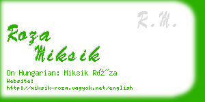 roza miksik business card